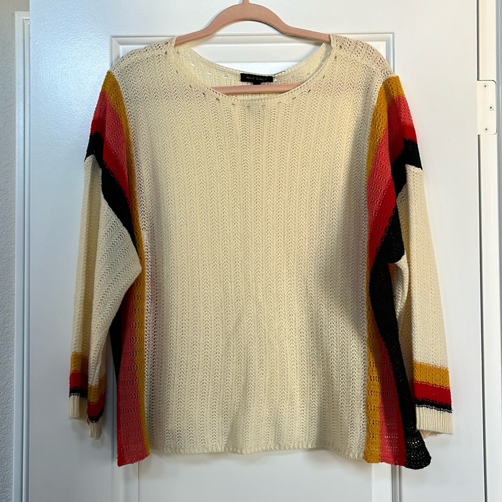 Aly Daly Knit Colorblocked Sweater